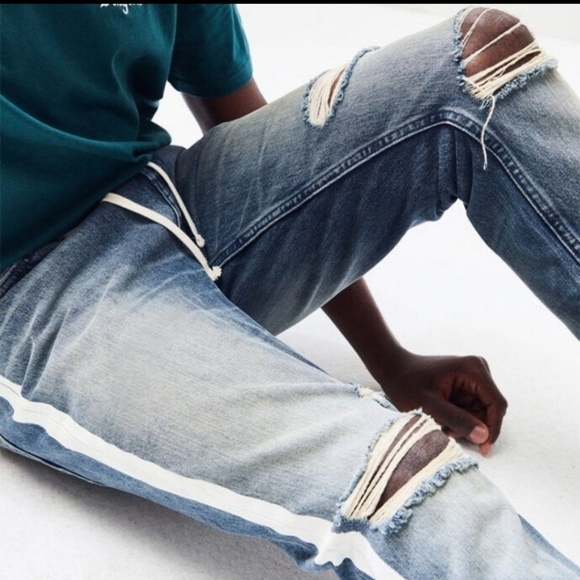 PACSUN  MENS STACKED SKINNY DISTRESSED SUZE 32×32 - Picture 3 of 14